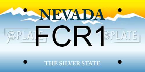 FCR1 Nevada License Plate