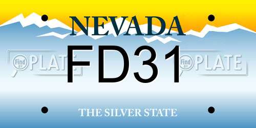 FD31 Nevada License Plate