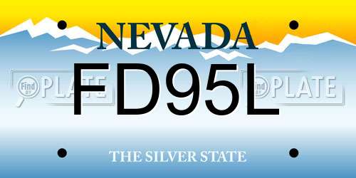 FD95L Nevada License Plate