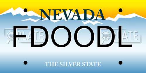 FDOODL Nevada License Plate