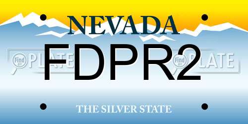 FDPR2 Nevada License Plate