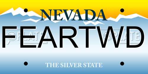 FEARTWD Nevada License Plate