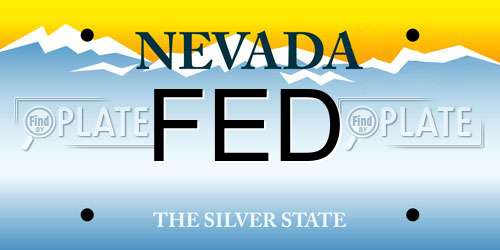 FED Nevada License Plate