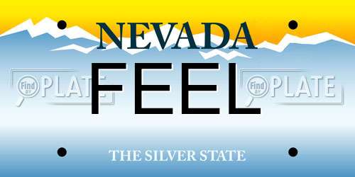 FEEL Nevada License Plate