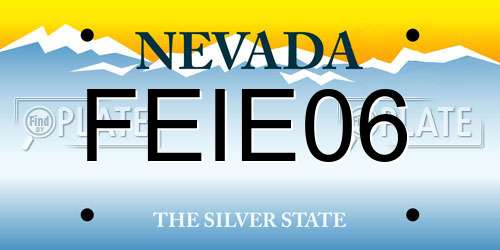 FEIE06 Nevada License Plate