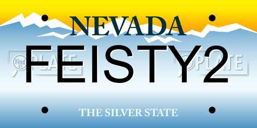 FEISTY2 Nevada License Plate