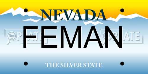 FEMAN Nevada License Plate
