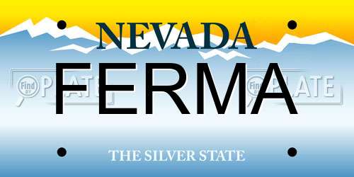 FERMA Nevada License Plate