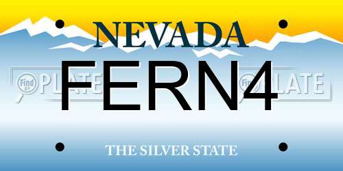 FERN4 Nevada License Plate