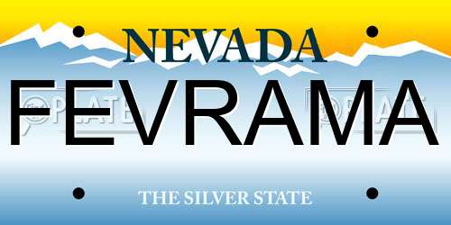 FEVRAMA Nevada License Plate