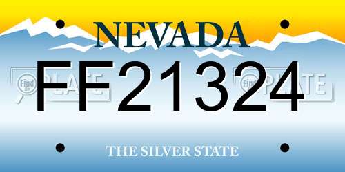 FF21324 Nevada License Plate