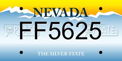 FF5625 Nevada License Plate