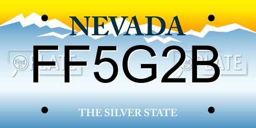 FF5G2B Nevada License Plate