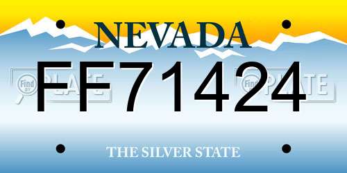 FF71424 Nevada License Plate