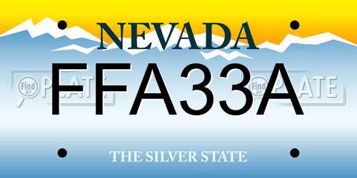 FFA33A Nevada License Plate