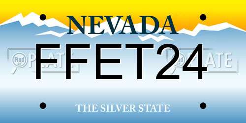 FFET24 Nevada License Plate