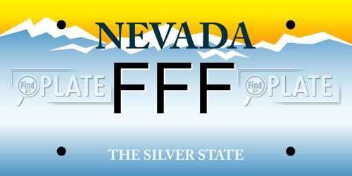 FFF Nevada License Plate