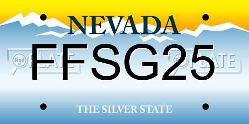 FFSG25 Nevada License Plate