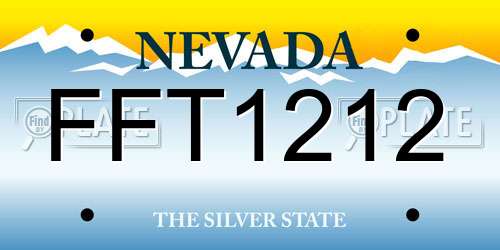 FFT1212 Nevada License Plate