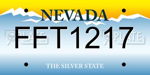 FFT1217 Nevada License Plate
