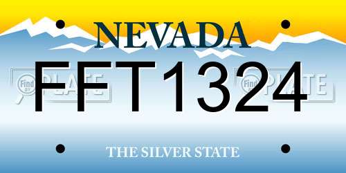 FFT1324 Nevada License Plate