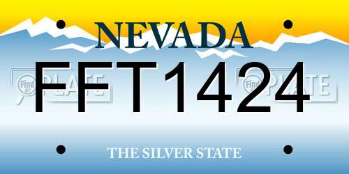 FFT1424 Nevada License Plate
