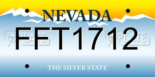 FFT1712 Nevada License Plate