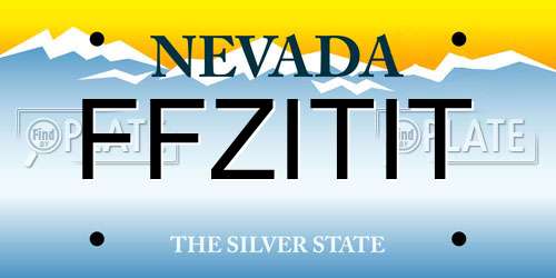 FFZITIT Nevada License Plate