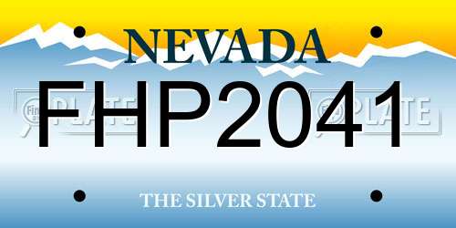 FHP2041 Nevada License Plate