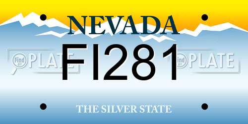 FI281 Nevada License Plate