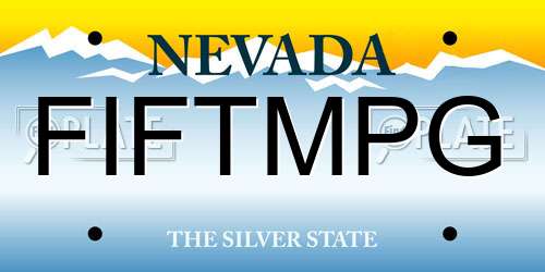 FIFTMPG Nevada License Plate