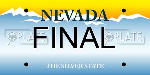 FINAL Nevada License Plate