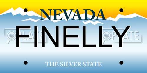 FINELLY Nevada License Plate