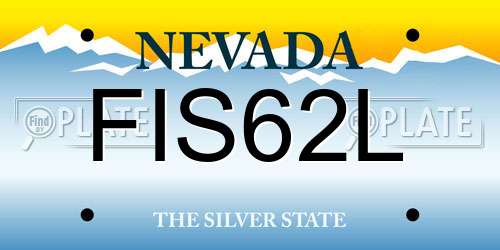 FIS62L Nevada License Plate