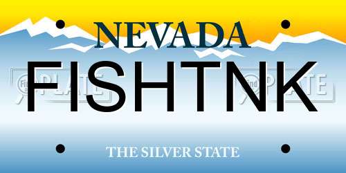 FISHTNK Nevada License Plate