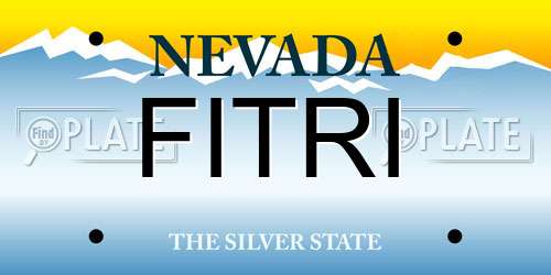FITRI Nevada License Plate