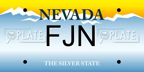 FJN Nevada License Plate