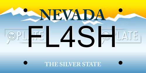 FL4SH Nevada License Plate