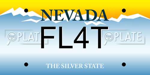 FL4T Nevada License Plate