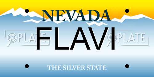 FLAVI Nevada License Plate