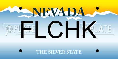 FLCHK Nevada License Plate