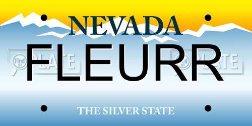 FLEURR Nevada License Plate