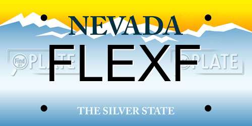 FLEXF Nevada License Plate