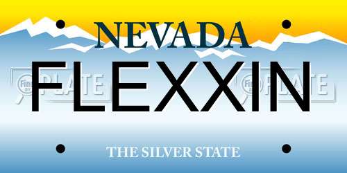 FLEXXIN Nevada License Plate