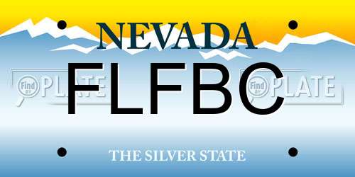 FLFBC Nevada License Plate