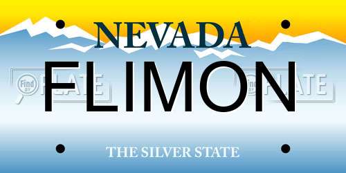 FLIMON Nevada License Plate
