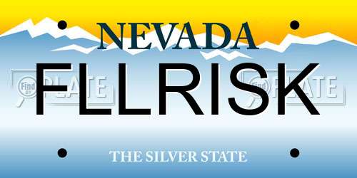 FLLRISK Nevada License Plate