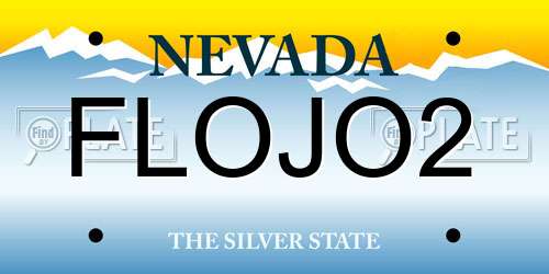 FLOJO2 Nevada License Plate