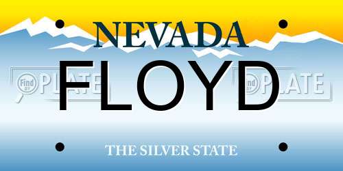 FLOYD Nevada License Plate