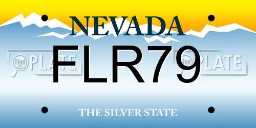 FLR79 Nevada License Plate